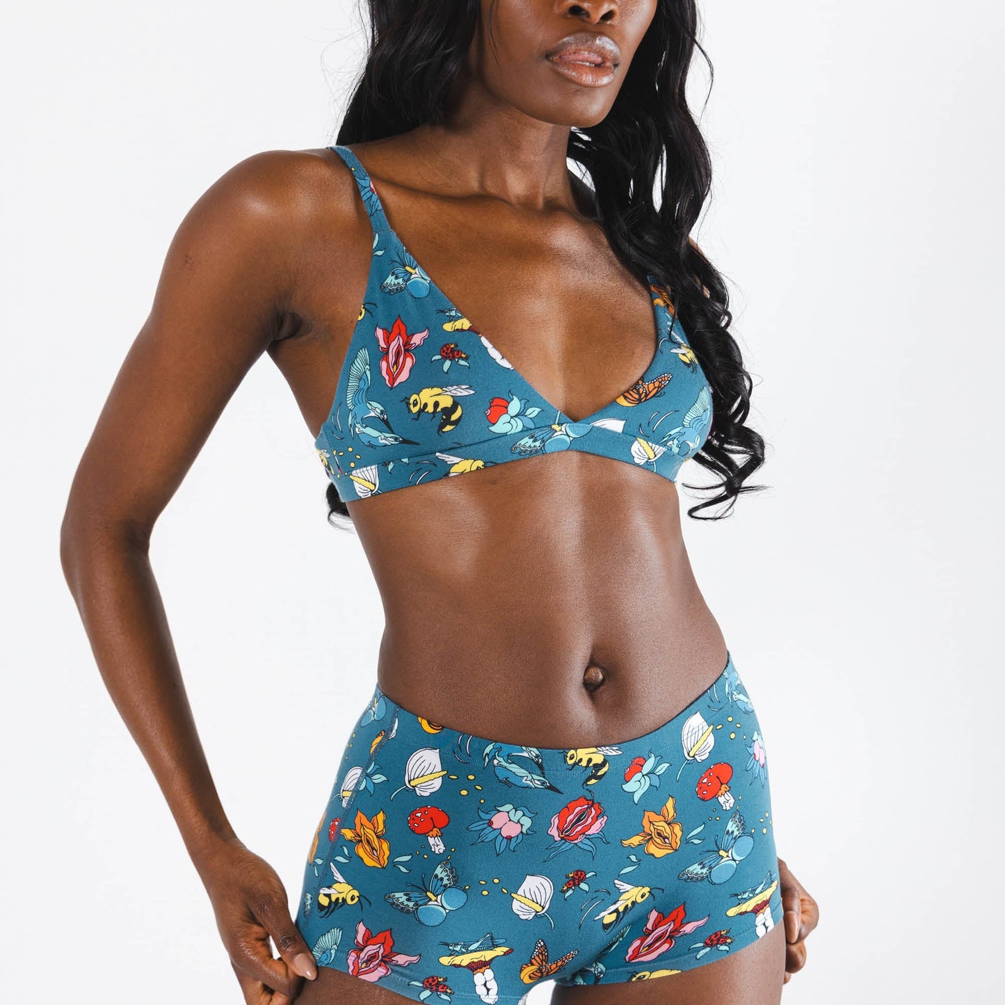 The Pollination Station | Birds and Bees Modal Boyshort Underwear