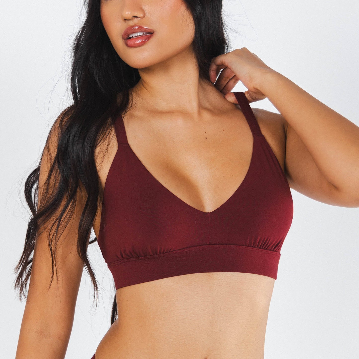 The Sommelier | Burgundy Boob Hammock™ Plunge Bralette