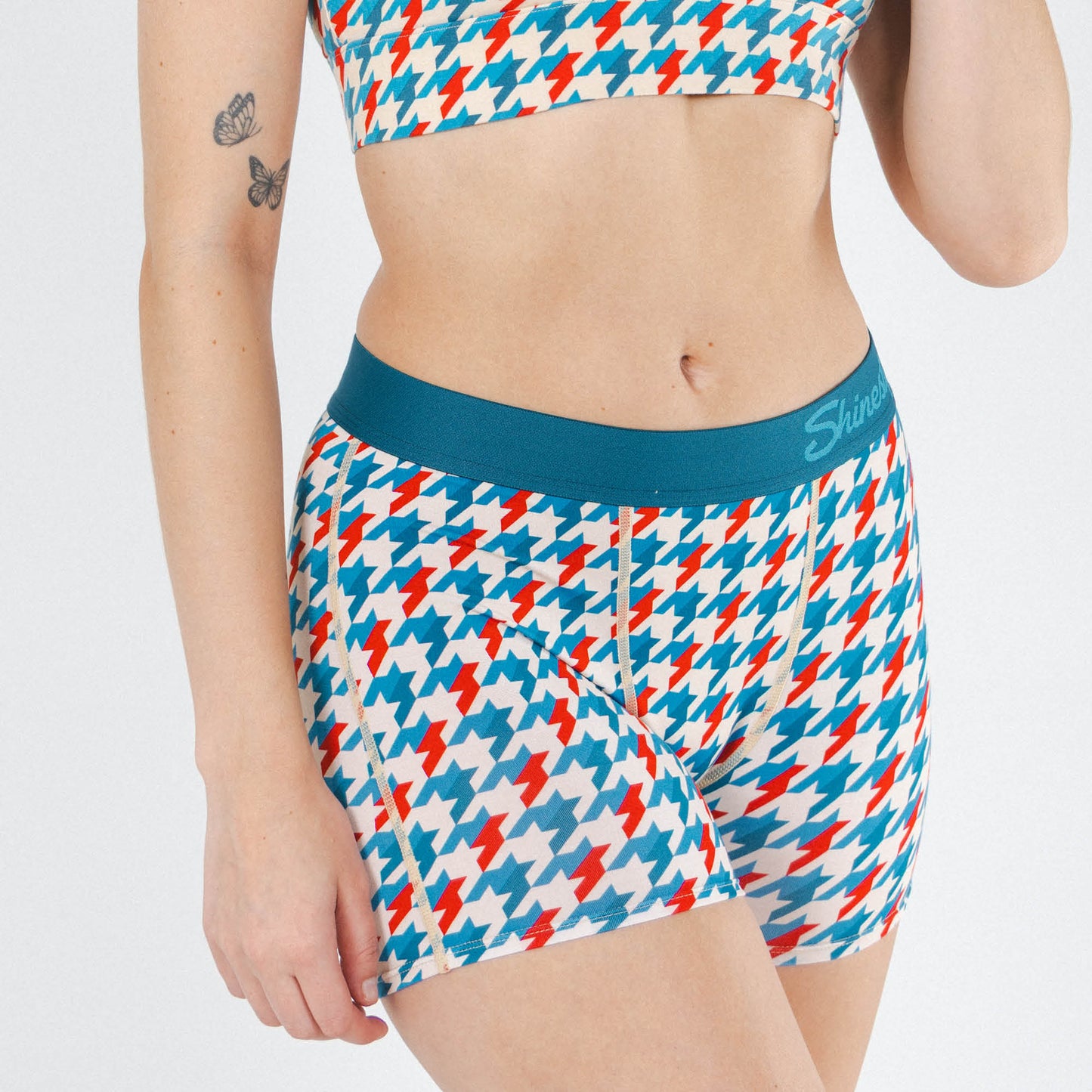 The Swanky | Retro Houndstooth Women’s Boxers