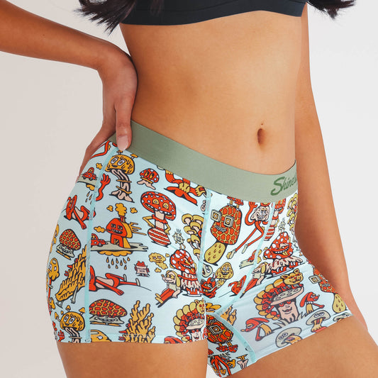The Mushroom Friends | Shinesty x Killer Acid Women’s Boxers