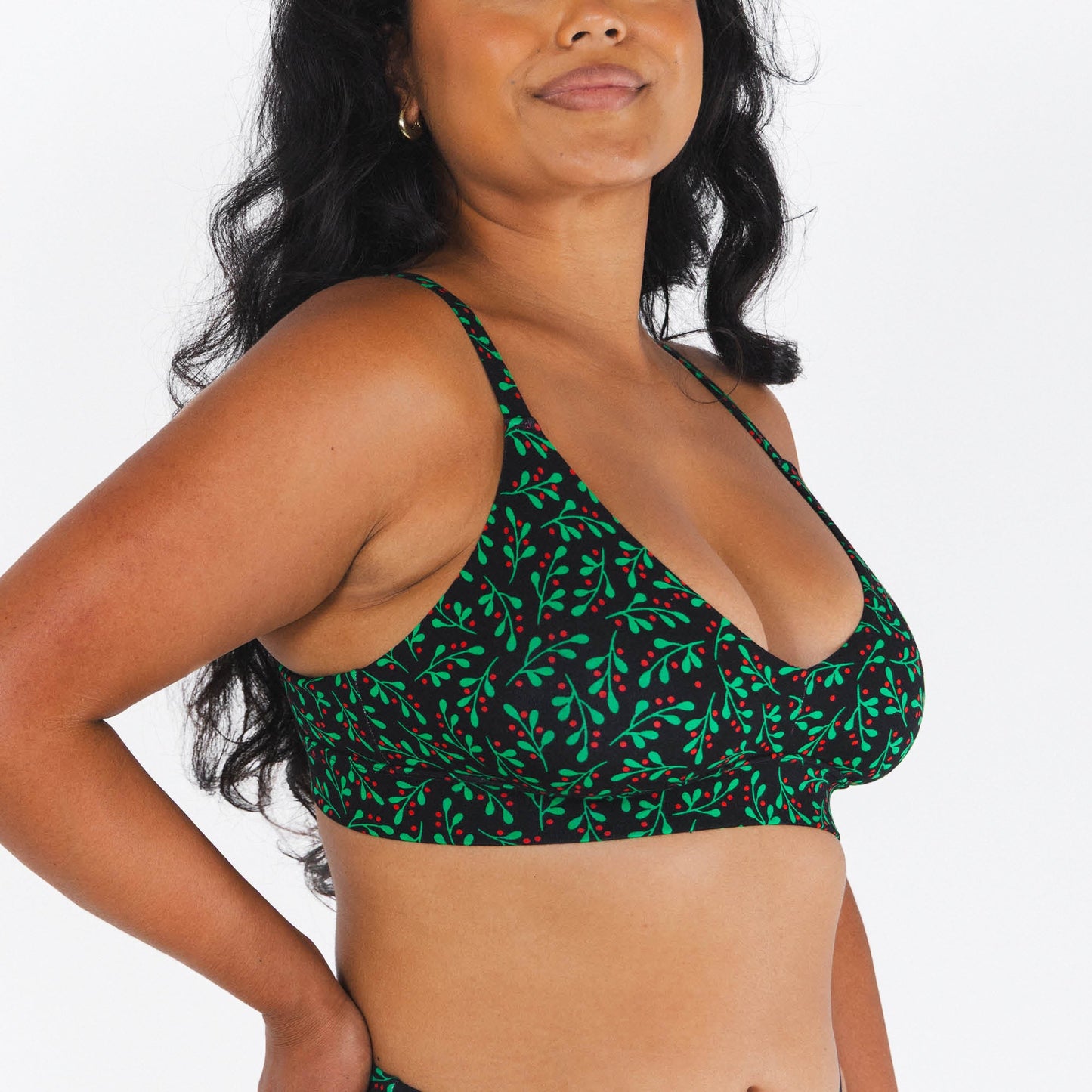 The Kiss Me There | Mistletoe Boob Hammock™ Plunge Bralette