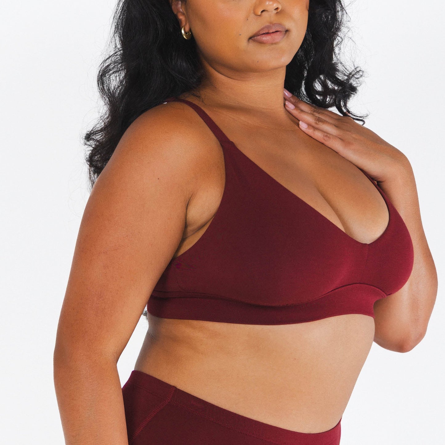 The Sommelier | Burgundy Boob Hammock™ Plunge Bralette