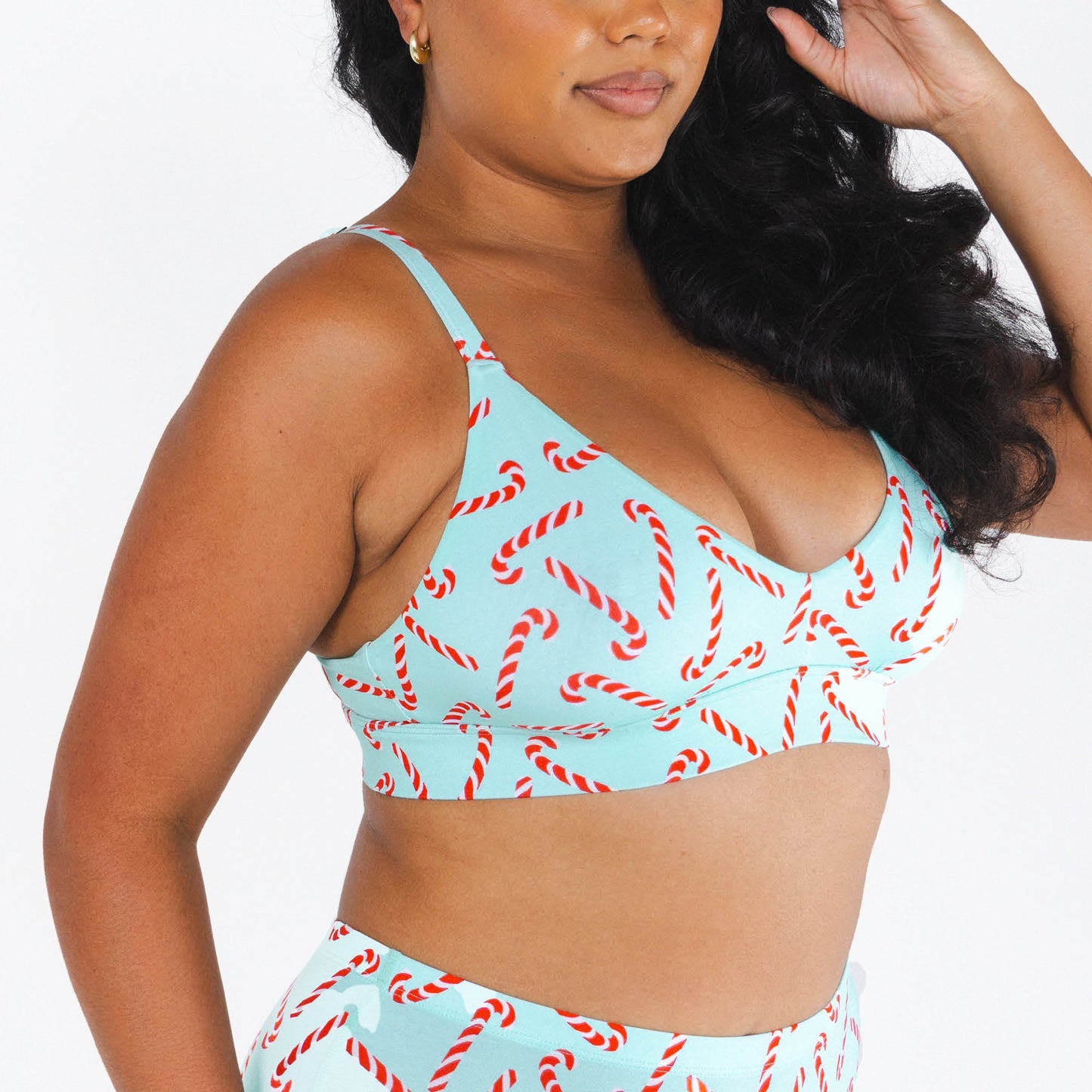The Peppermint Pimp Canes | Candy Cane Boob Hammock™ Plunge Bralette