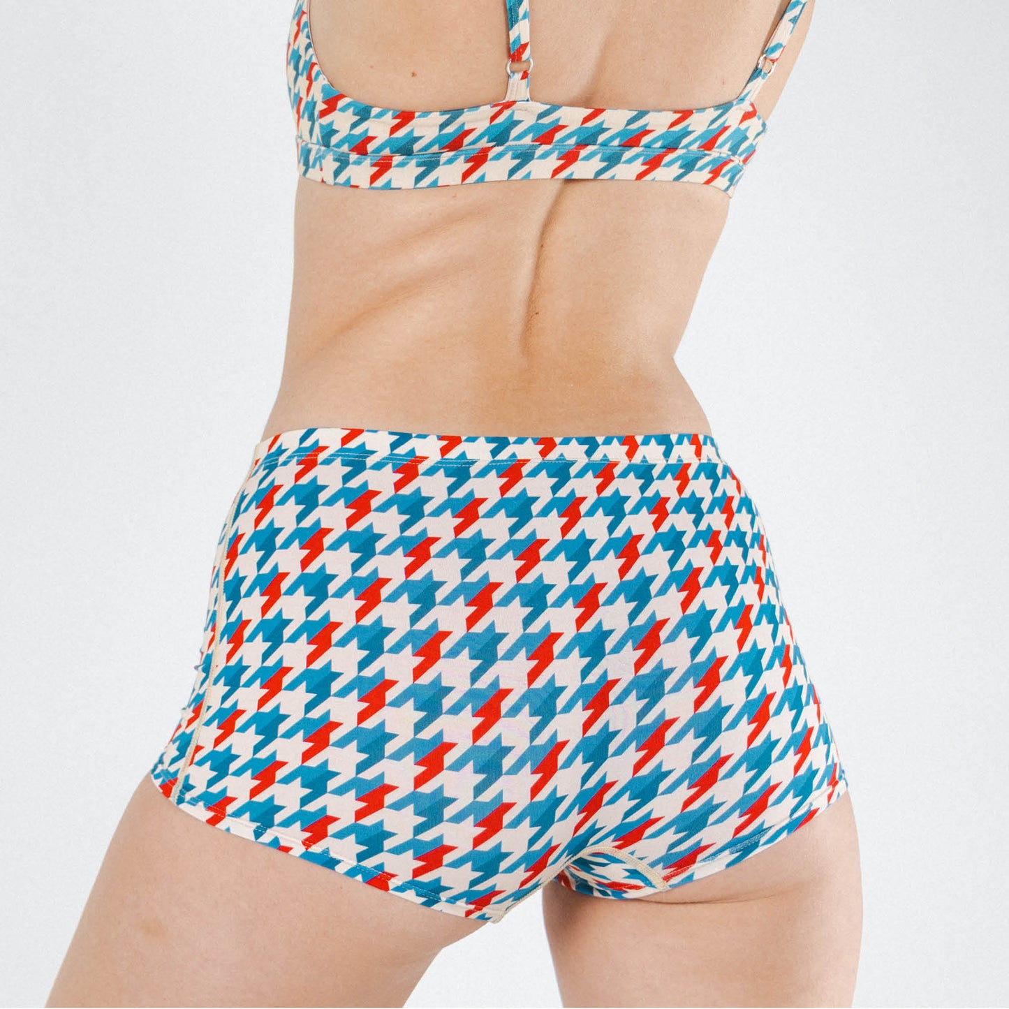 The Swanky | Retro Houndstooth Modal Boyshort Underwear