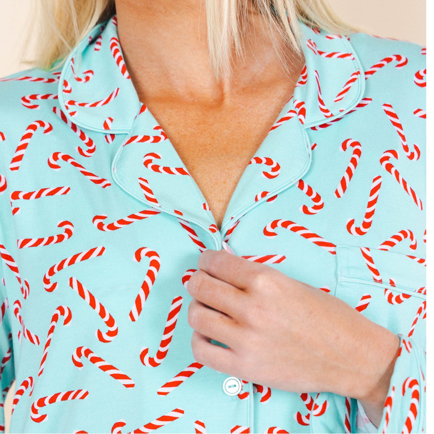 The Peppermint Pimp Canes | Candy Cane SleepDeep™ Long Sleeve Pajama Dress