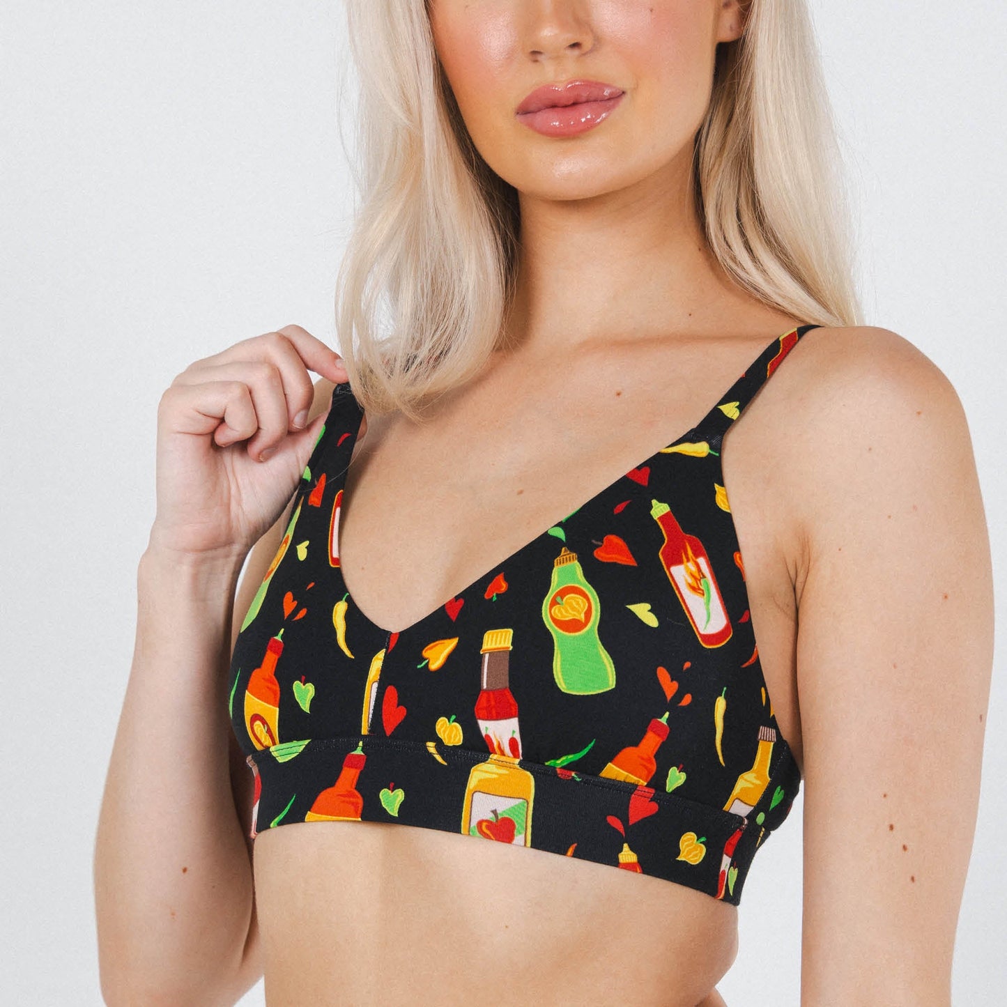 The Gotcha Sriracha | Hot Sauce Boob Hammock™ Plunge Bralette