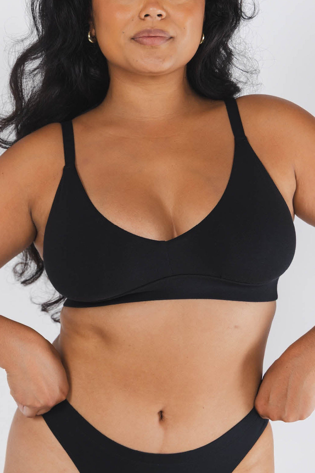 The Threat Level Midnight | Black Boob Hammock™ Plunge Bralette