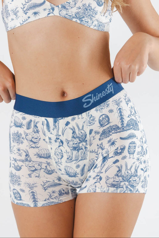 The Hot Cottontail | Easter Toile Women’s Boxers