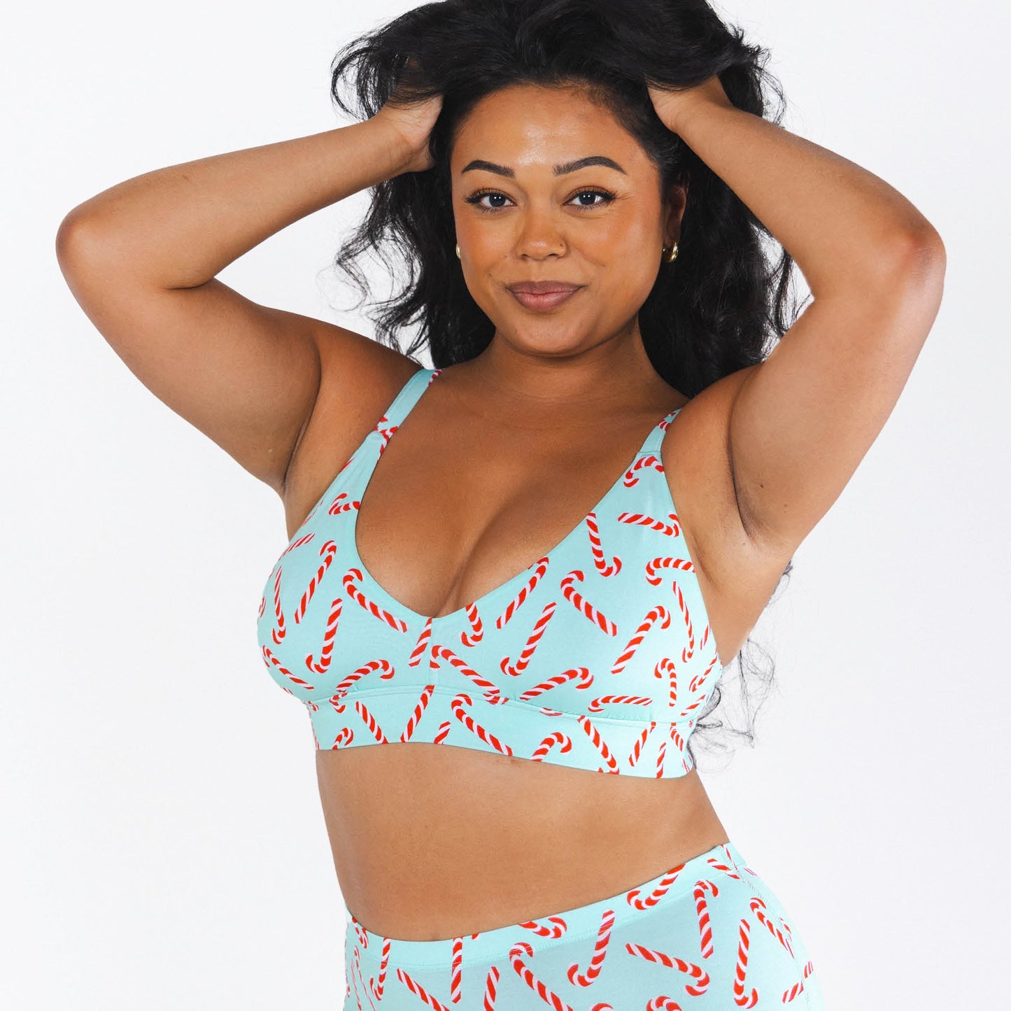 The Peppermint Pimp Canes | Candy Cane Boob Hammock™ Plunge Bralette