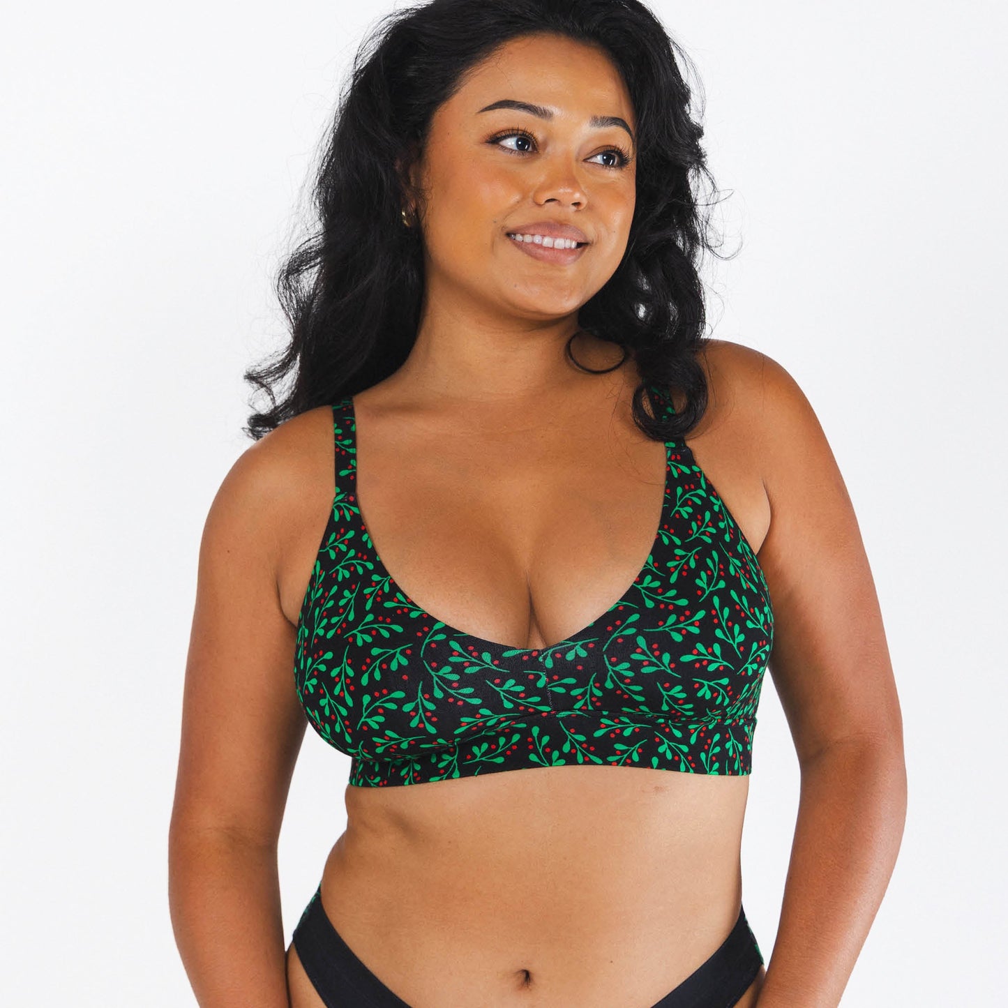 The Kiss Me There | Mistletoe Boob Hammock™ Plunge Bralette