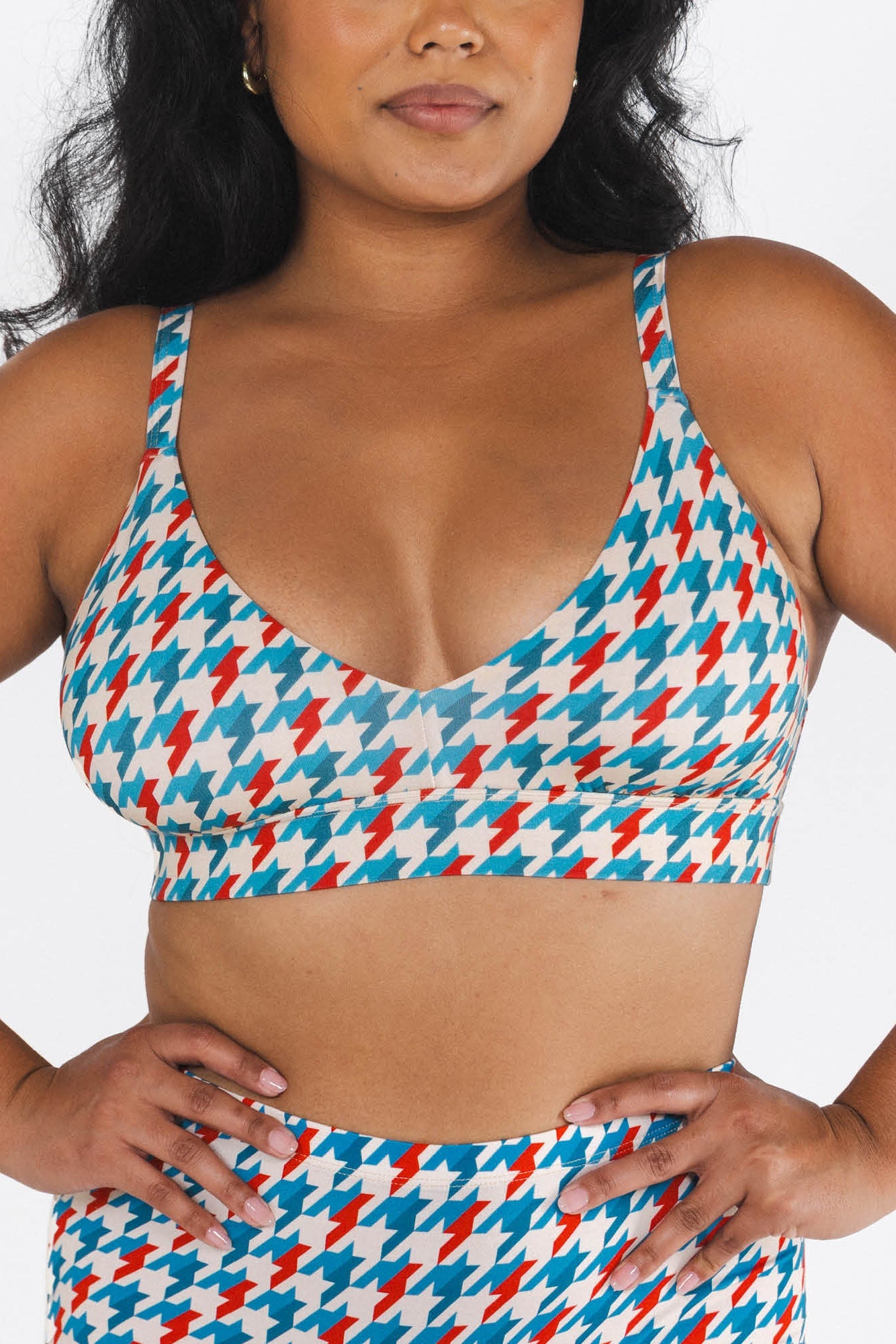 The Swanky | Retro Houndstooth Boob Hammock™ Busty Bralette