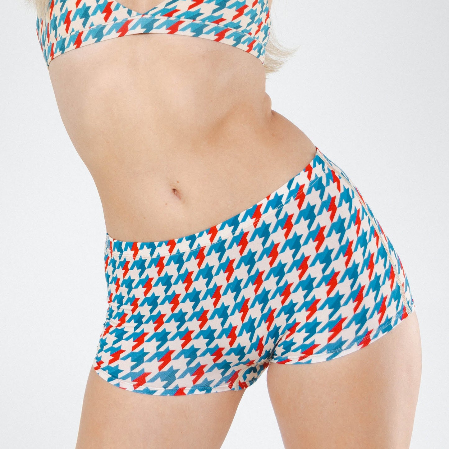 The Swanky | Retro Houndstooth Modal Boyshort Underwear