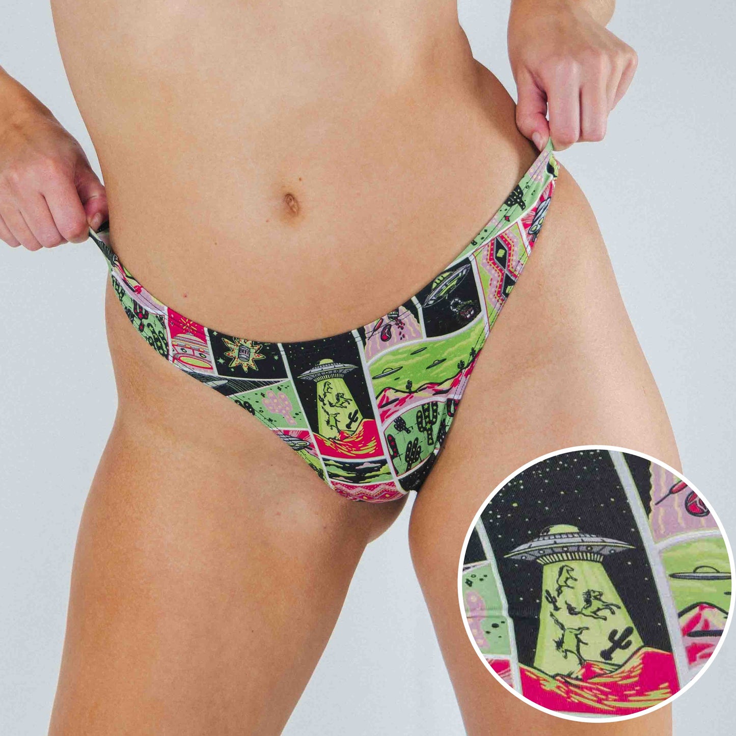 The Area 51 | Retro-Futuristic Alien MicroModal Thong