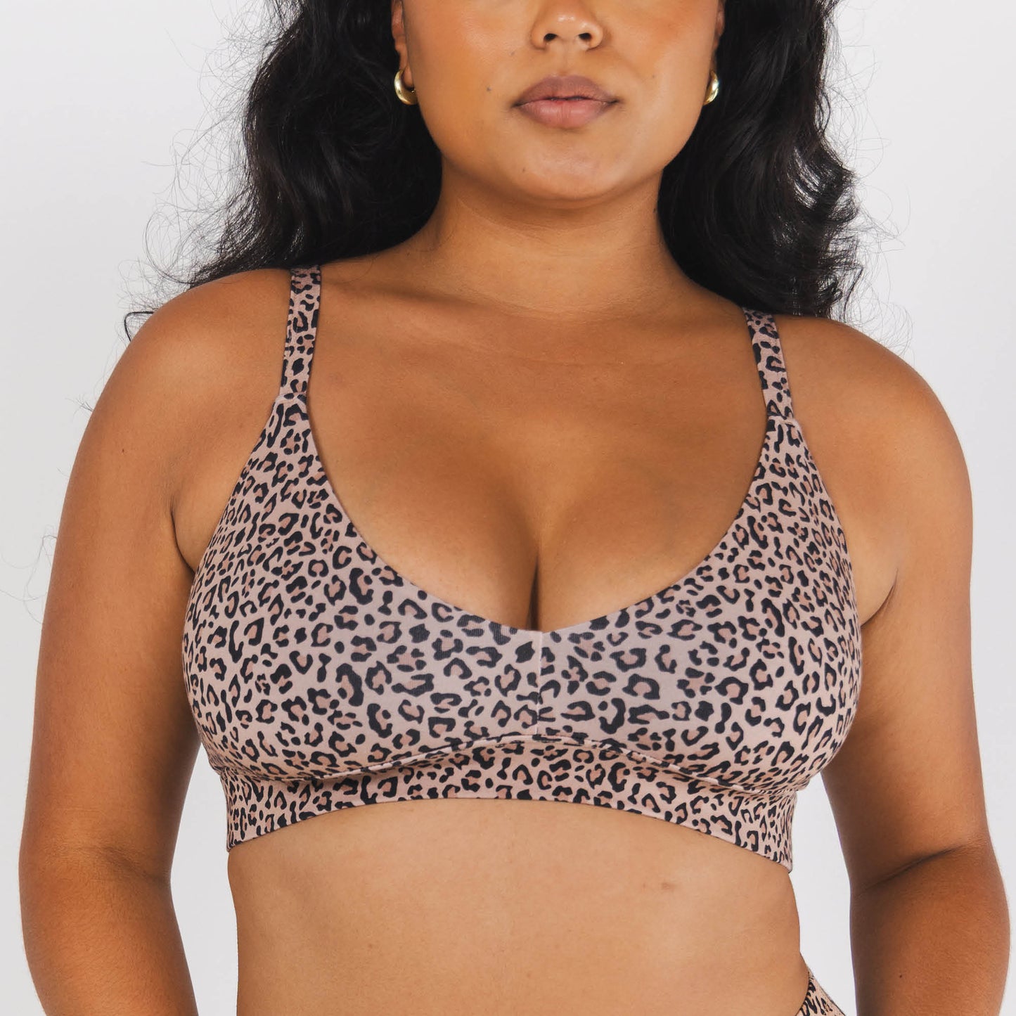 The Wild Cat | Leopard Print Boob Hammock™ Plunge Bralette