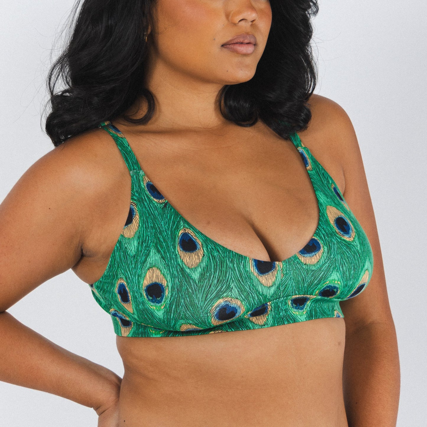 The Fancy Feather | Peacock Boob Hammock™ Busty Bralette