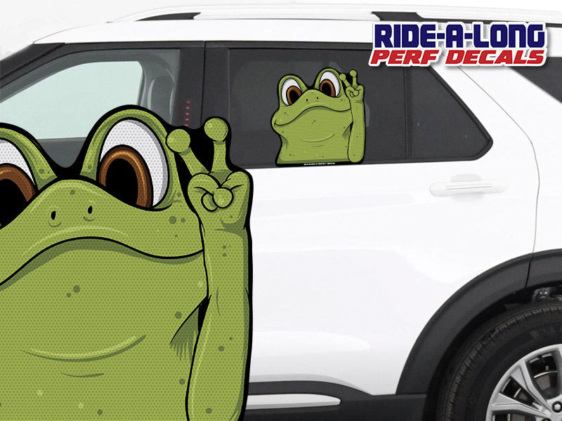 *NEW* Peace Frog *RIDE A LONG* Perforated Decal