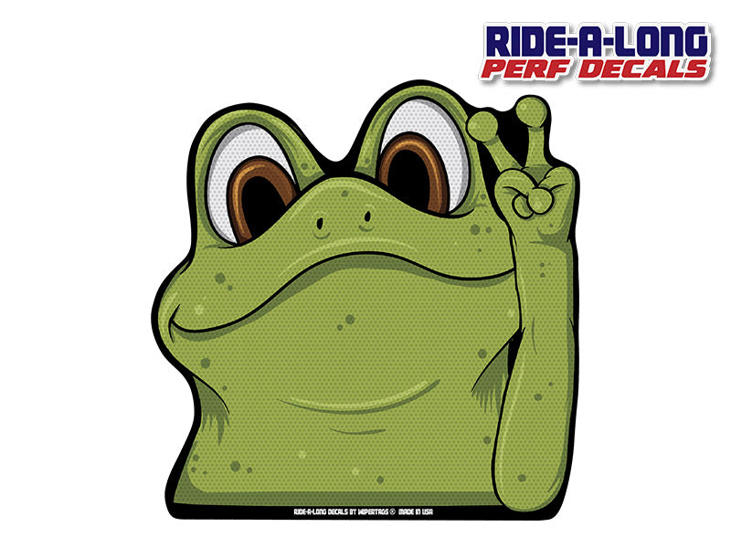 *NEW* Peace Frog *RIDE A LONG* Perforated Decal