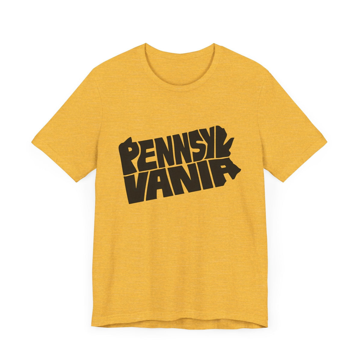 Pennsylvania State Map Typography Wordart Graphic -  Short Sleeve Tee