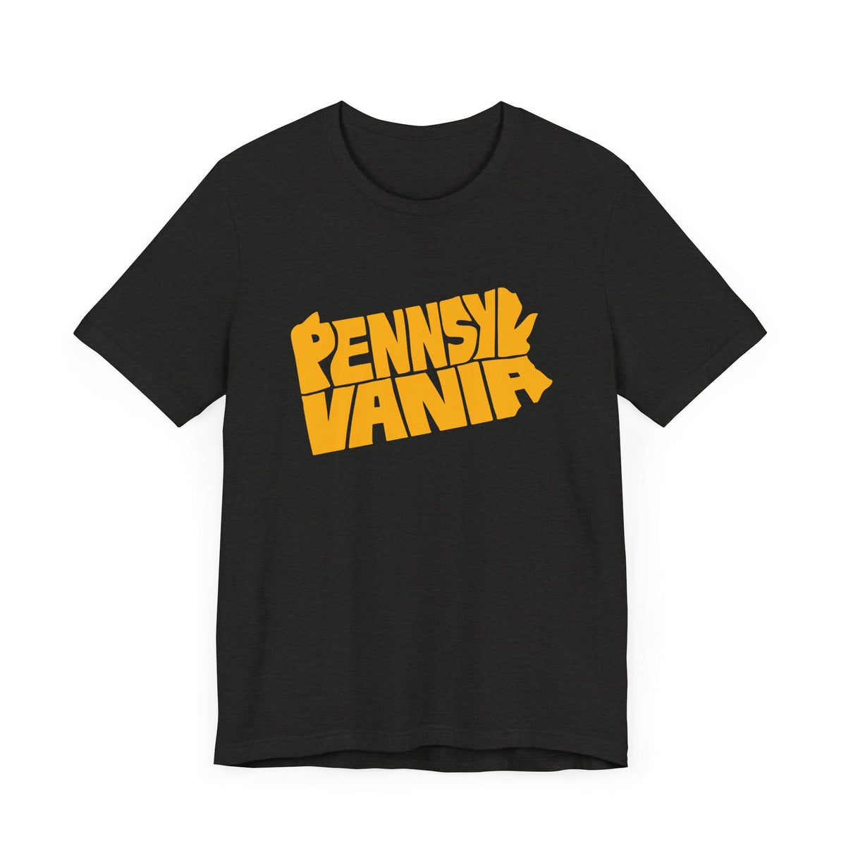 Pennsylvania State Map Typography Wordart Graphic -  Short Sleeve Tee