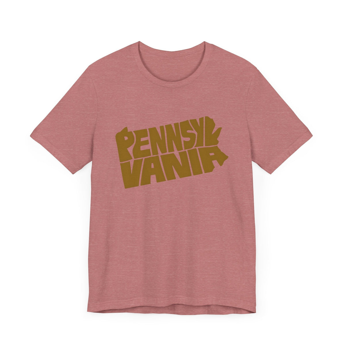 Pennsylvania State Map Typography Wordart Graphic -  Short Sleeve Tee