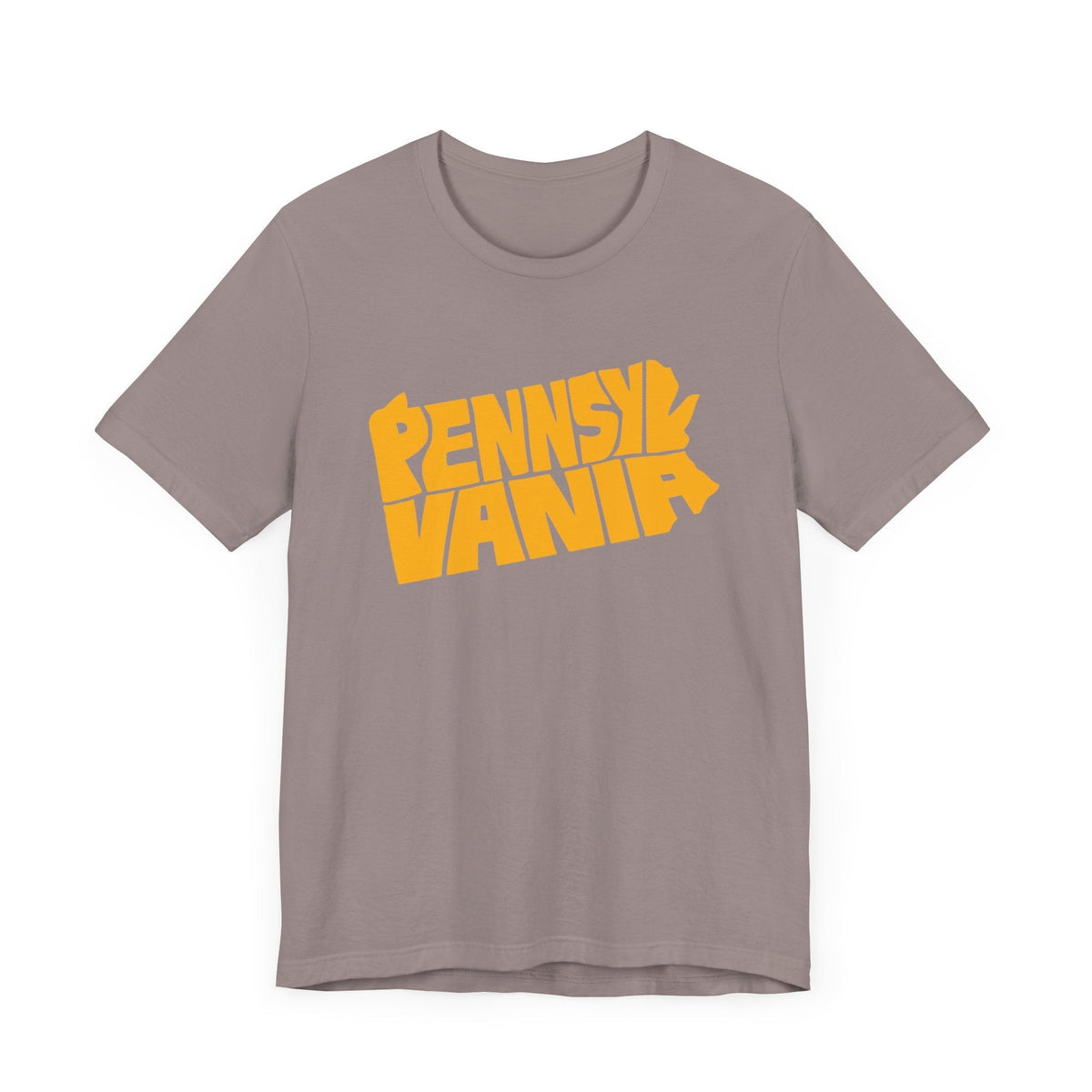 Pennsylvania State Map Typography Wordart Graphic -  Short Sleeve Tee