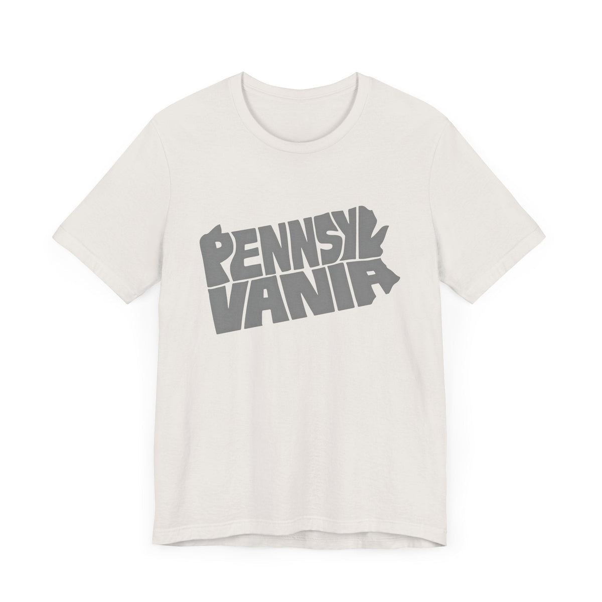 Pennsylvania State Map Typography Wordart Graphic -  Short Sleeve Tee