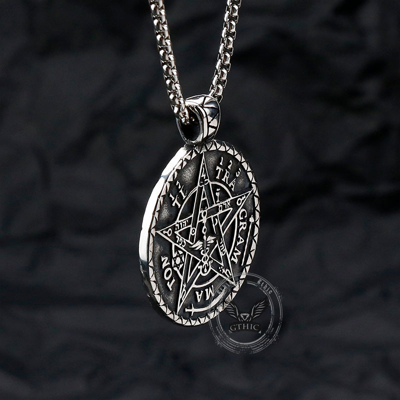 Pentagram Seal of Solomon Stainless Steel Pendant