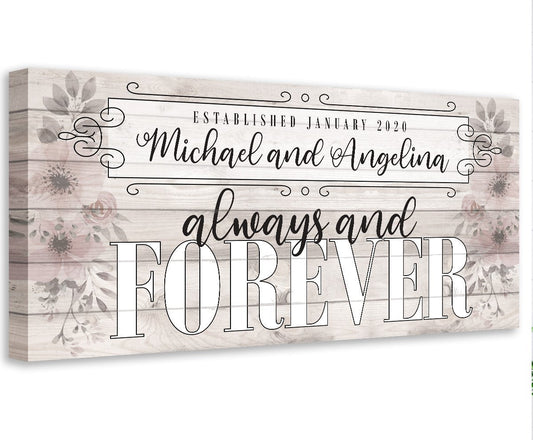 Personalized - Always and Forever - Canvas