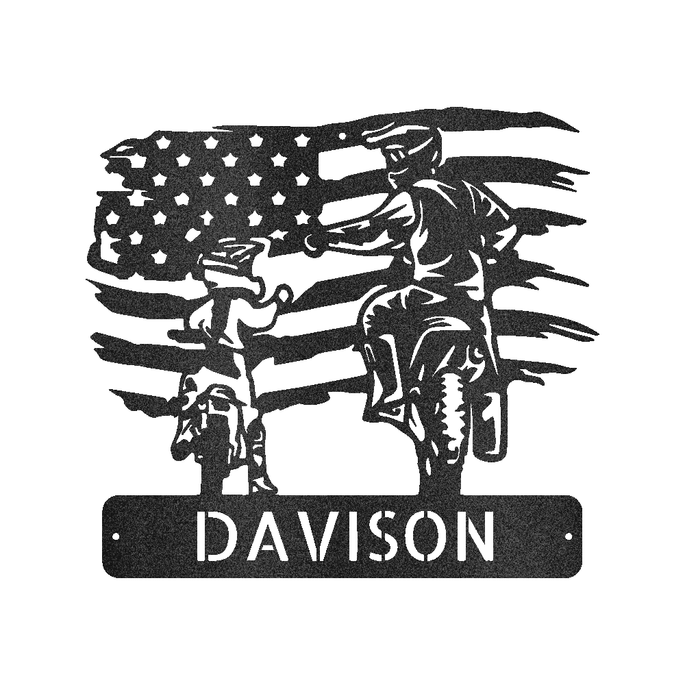 Personalized Motocross Metal Sign – Custom Father and Son Gift, Motocross Family Decor