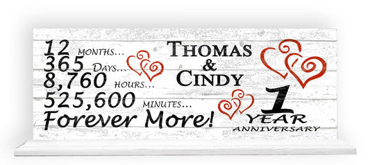 Personalized Anniversary Gift Sign By Year