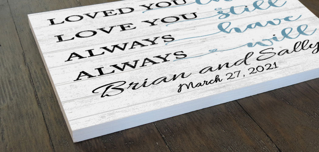 Personalized Anniversary Gift Sign or Custom Wedding Gift