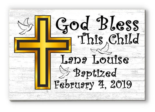 Personalized Baptism Gift Baby Christening Plaque Keepsake