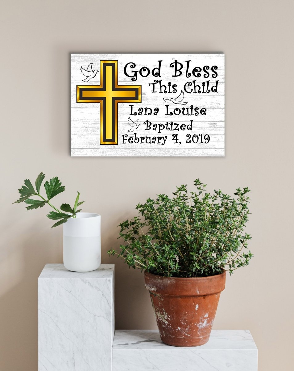 Personalized Baptism Gift Baby Christening Plaque Keepsake