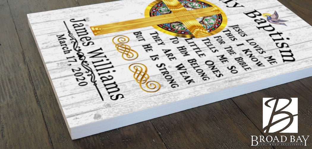 Personalized Baptism Gift Plaque -