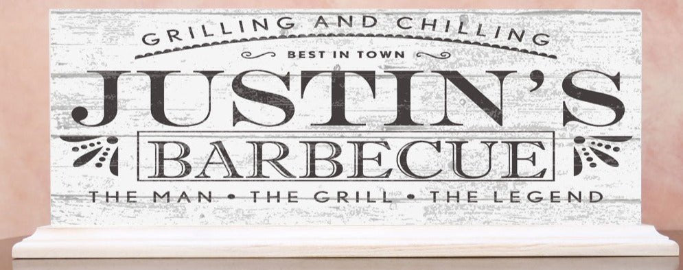 Personalized Barbecue Sign With Name Custom Gift
