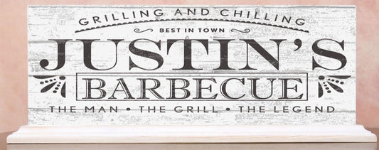 Personalized Barbecue Sign With Name Custom Gift