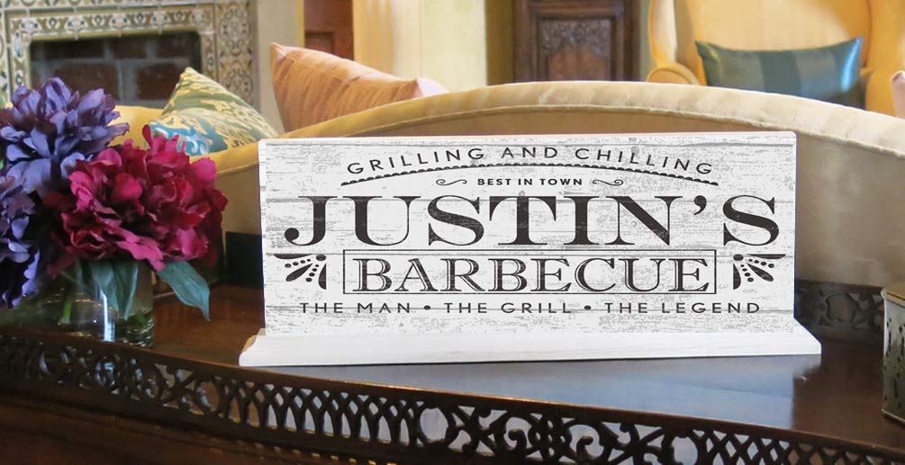 Personalized Barbecue Sign With Name Custom Gift