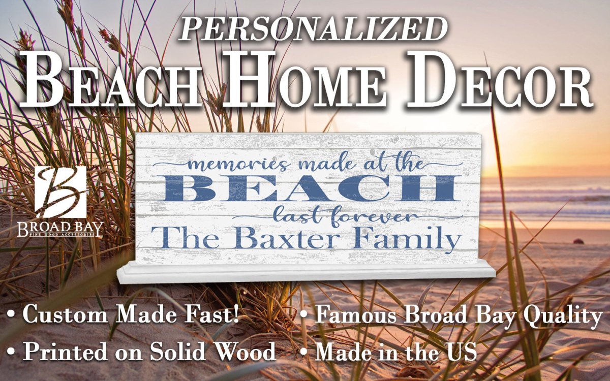 Personalized Beach Home Sign With Family Name