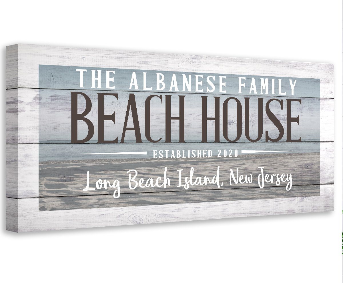 Personalized - Beach House - Canvas