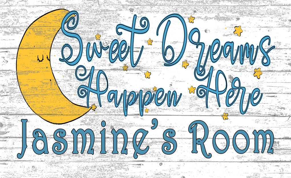 Personalized Bedroom Sign CUSTOM Sweet Dreams Boys or Girls