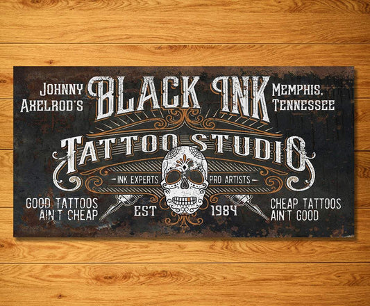 Personalized - Black Ink Tattoo - Canvas