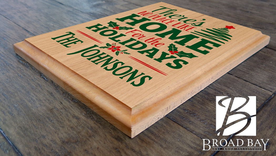 PERSONALIZED Christmas Family Sign There's No Place Like Home For The Holidays