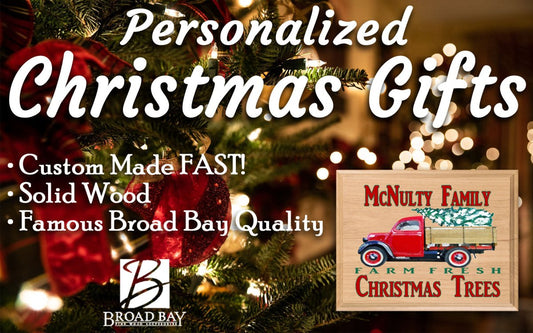 PERSONALIZED Christmas Family Sign Vintage Red Truck Christmas Tree Farm SHIPPING