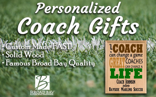 Personalized Coach Gift Plaque- Custom Made For Men or Women A Good Coach Can Change A Game