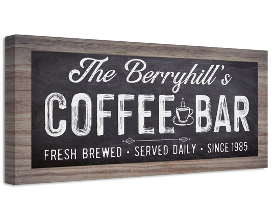 Personalized - Coffee Bar - Canvas