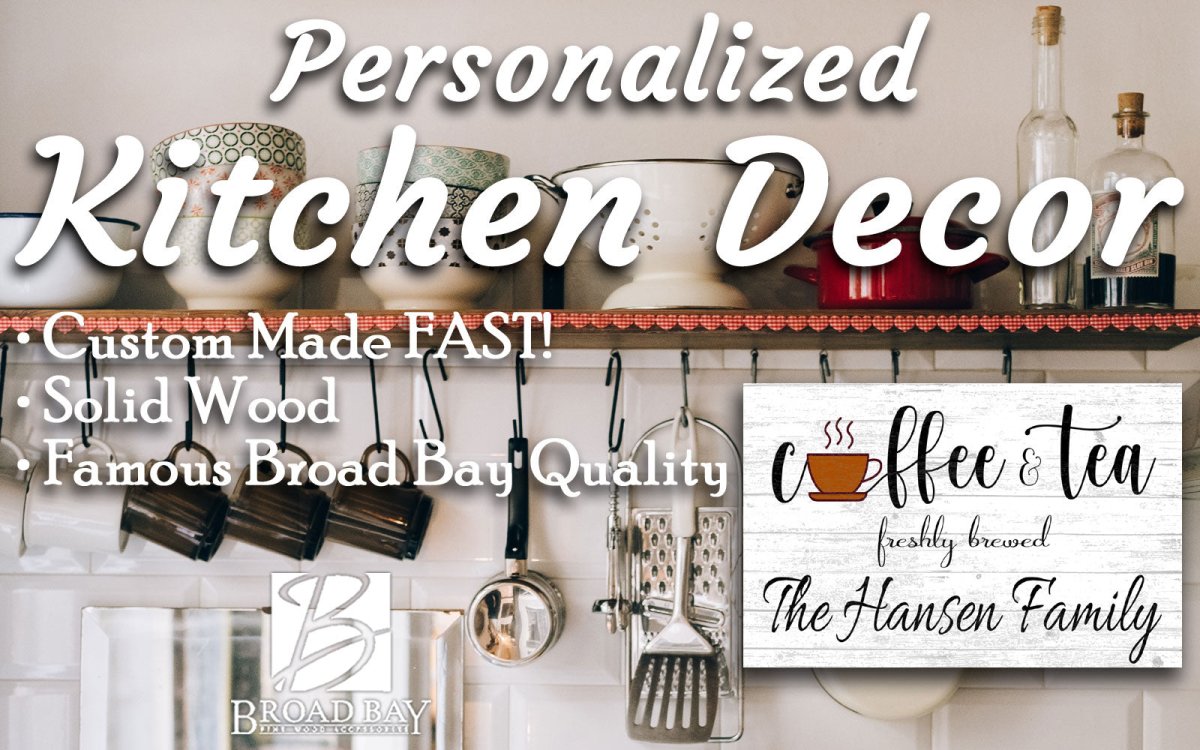 Personalized Coffee & Tea Bar Kitchen Sign