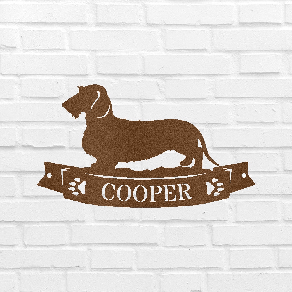 Dachshund Banner Personalized Gifts - Custom Metal Sign