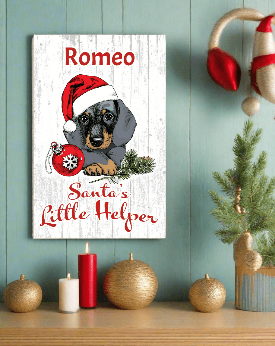 Personalized Dachshund Christmas Decoration - 16.5" x 10.5"