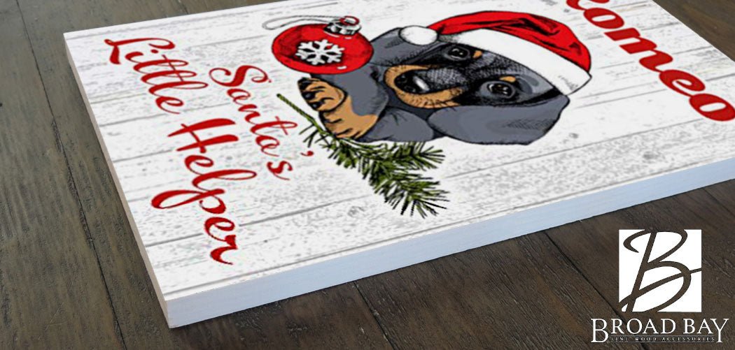 Personalized Dachshund Christmas Decoration - 16.5" x 10.5"