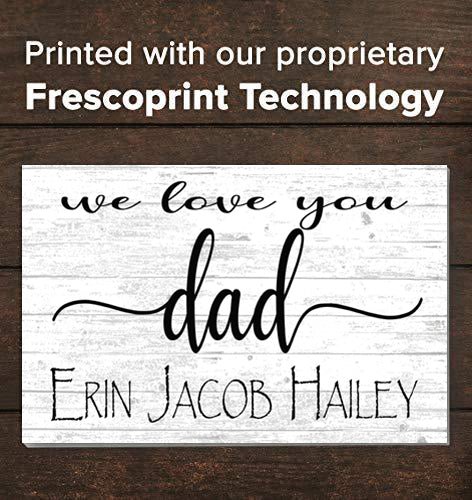 Personalized Dad Gift – “We Love You Dad” Custom Wood Sign with Kids’ Names | Heartfelt Father’s Day or Birthday Keepsake